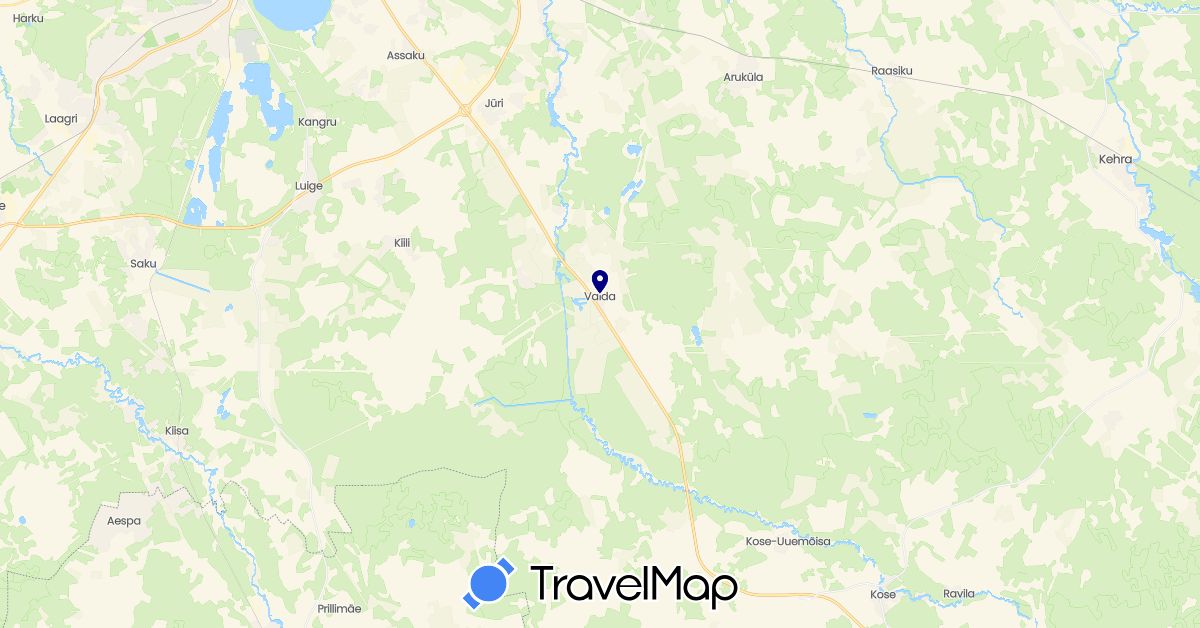 TravelMap itinerary: driving in Estonia (Europe)